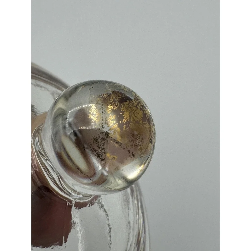 Vintage Wolfard‎ Style Glass Oil Lamp Brass Base Gatco Glass Wick Candle 9